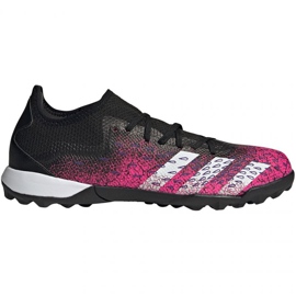 Adidas Predator Freak.3 L Tf M FW7520 Fußballschuhe schwarz, schwarz, rosa schwarz