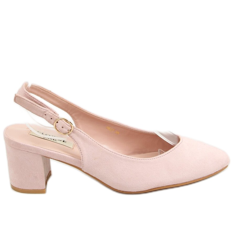 Pumps mit offenem Absatz rosa 9R27 Nude