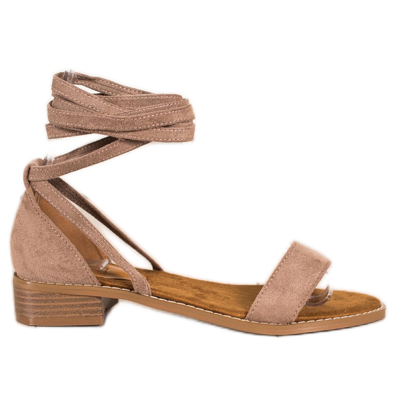 Goodin Gebundene Sandalen mit Wildleder braun