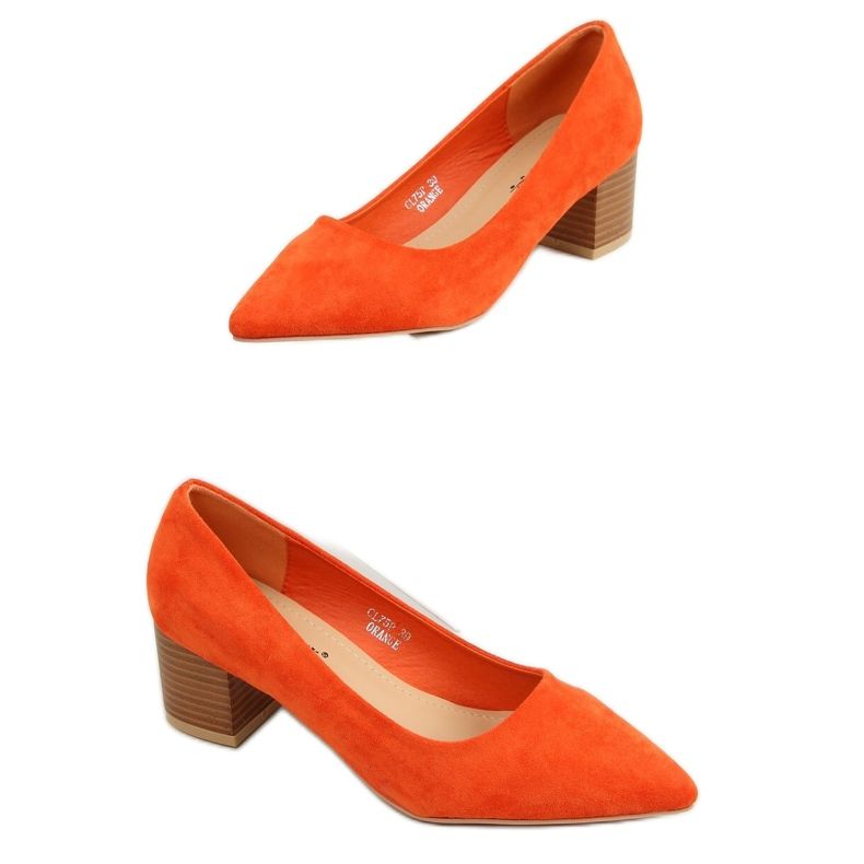 Pumps auf Holzabsatz orange CL75P Orange