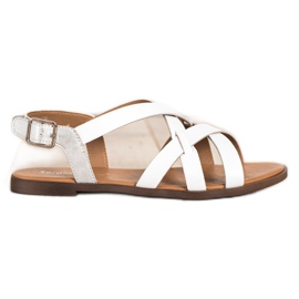 Lässige Sergio Leone Sandalen weiß