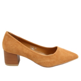 Pumps auf Holzabsatz camel CL75P Camel braun