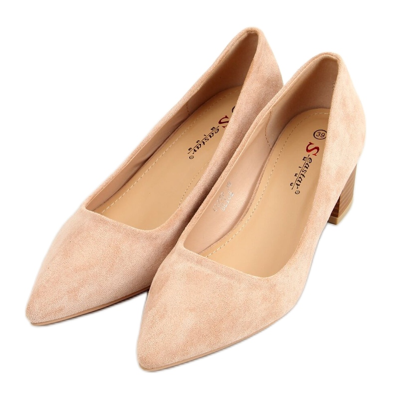 Pumps auf Holzabsatz beige CL75P Beige