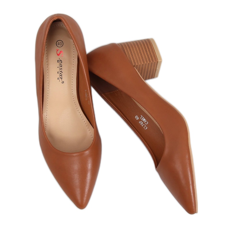 Pumps mit hohen Absätzen camel CL76P Camel braun