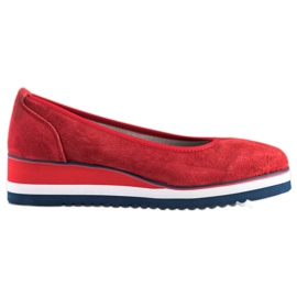 Filippo Keilpumps aus Leder rot