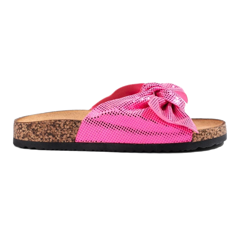 Bequeme Flip-Flops mit Schleife rosa
