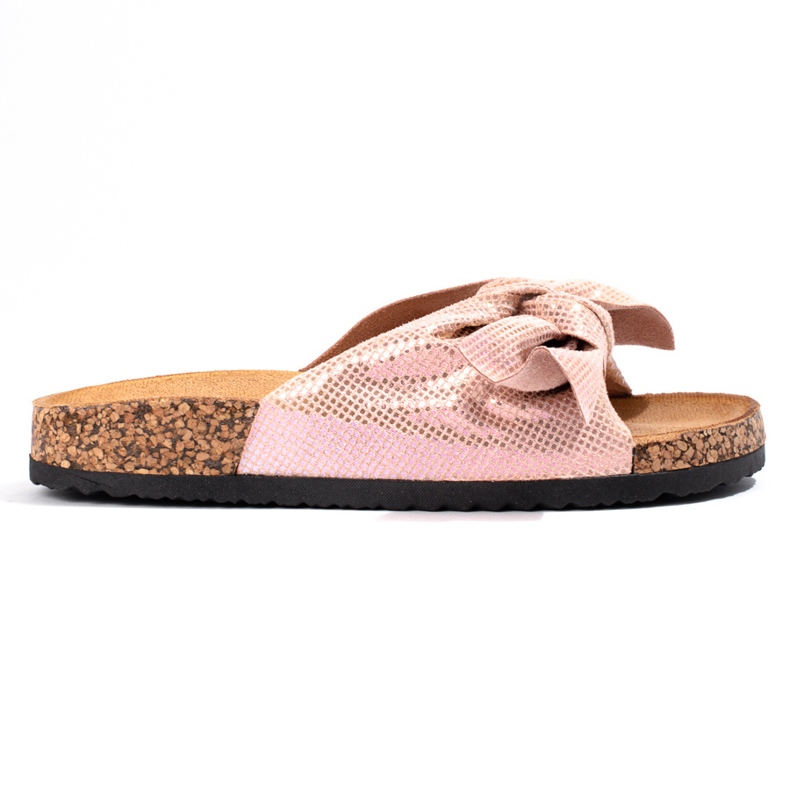 Comer Bequeme Flip-Flops mit Schleife rosa