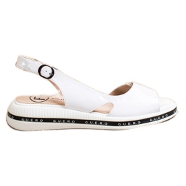 Filippo Bequeme lackierte Sandalen weiß