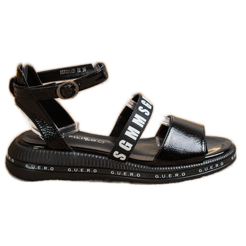 Filippo Schwarze modische Sandalen