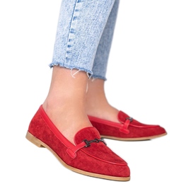 Rote Halbschuhe Juliette aus Öko-Wildleder