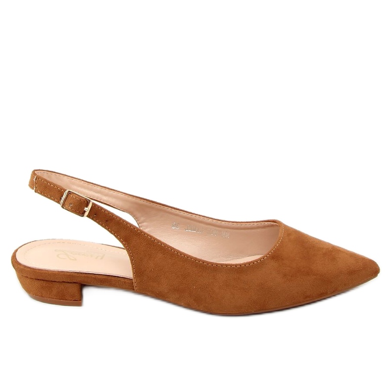 Ballerinas mit offenem Absatz camel MM-801 Camel braun