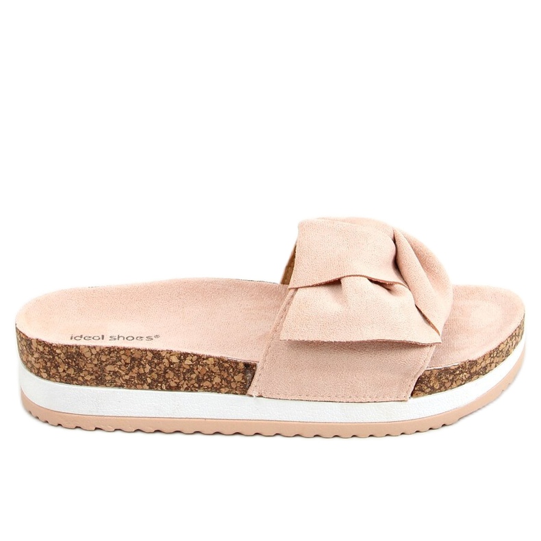 Rosa 8228 Rosa Hausschuhe mit hohen Sohlen