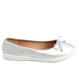 Silberne Damenballerinas DY-10 Silver