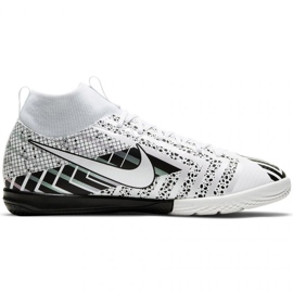 Nike Mercurial Superfly 7 Academy Mds Ic Jr BQ5529 110 Fußballschuh weiß, weiß, schwarz weiß
