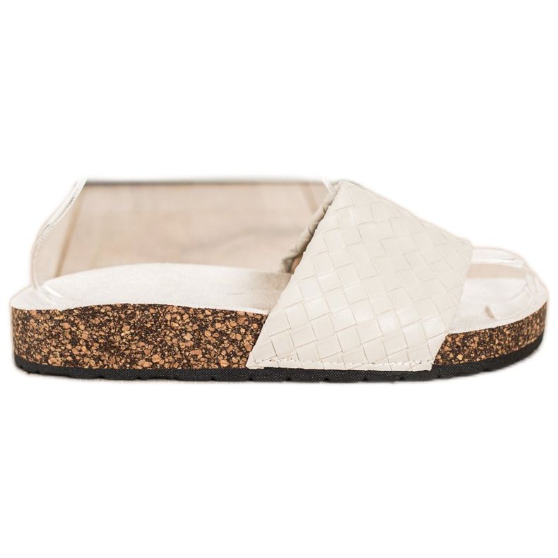 SHELOVET Modische geflochtene Hausschuhe braun