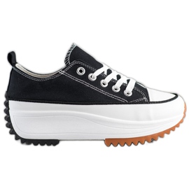 SHELOVET Sneakers auf einer hohen Plattform schwarz