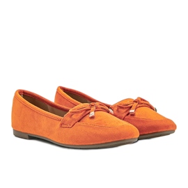 Orangefarbene Loafer mit Schleife von Arlene