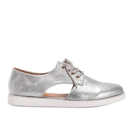 Silber glänzende niedrige Karley Schuhe silber-