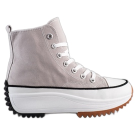 SHELOVET Hohe Sneakers auf der Plattform grau