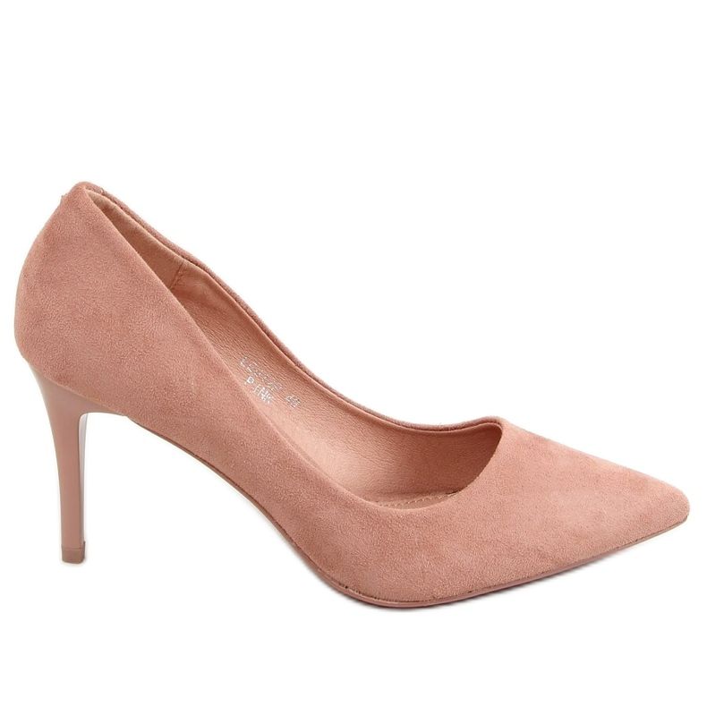 Bequeme Pumps auf einem schmutzigen rosa LE012P Pink Pin