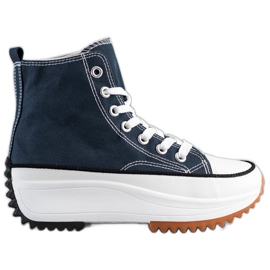 SHELOVET Hohe Sneakers auf der Plattform marineblau