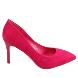 Bequeme Pumps auf einem fuchsiafarbenen LE012P Fushia Absatz rosa