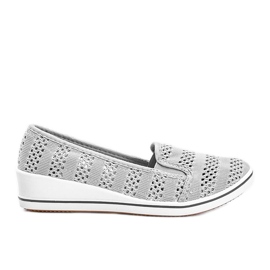 Graue Sneakers mit durchbrochenem Keilabsatz Los Angeles