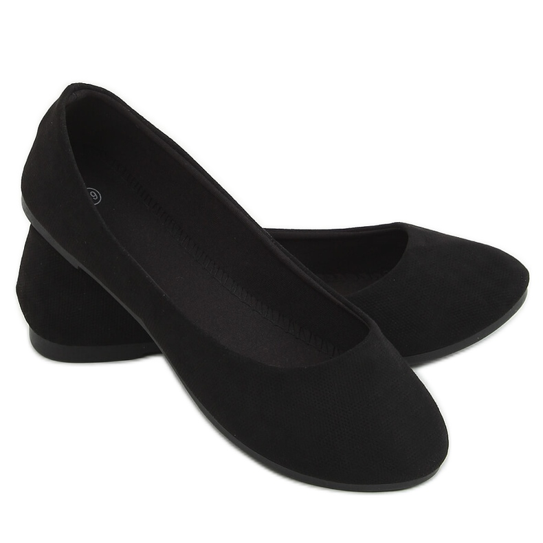 Schwarze Damen Ballerinas JX38 Schwarz