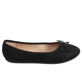 Schwarze Spitzenballerinas DY-12 Black
