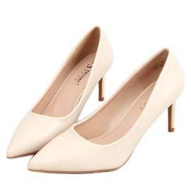 Stilettos niedriger Absatz beige CD62P Beige