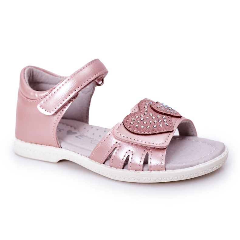 PE1 Sandalen für Kinder mit Klettverschluss Pink My Heart rosa