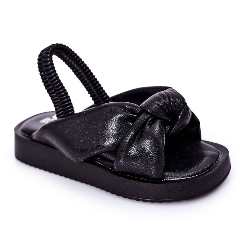 FR1 Kindersandalen mit Bündchen Schwarzer Kaugummi