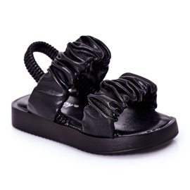 FR1 Kindersandalen mit gerippter schwarzer Süße