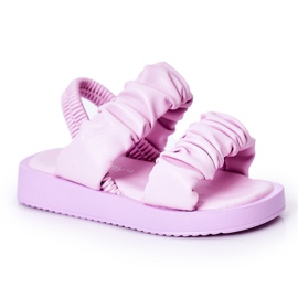 FR1 Kindersandalen mit gerippter Veilchensüße lila