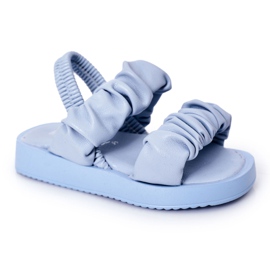 FR1 Kindersandalen mit gerippter blauer Süße ['blau']
