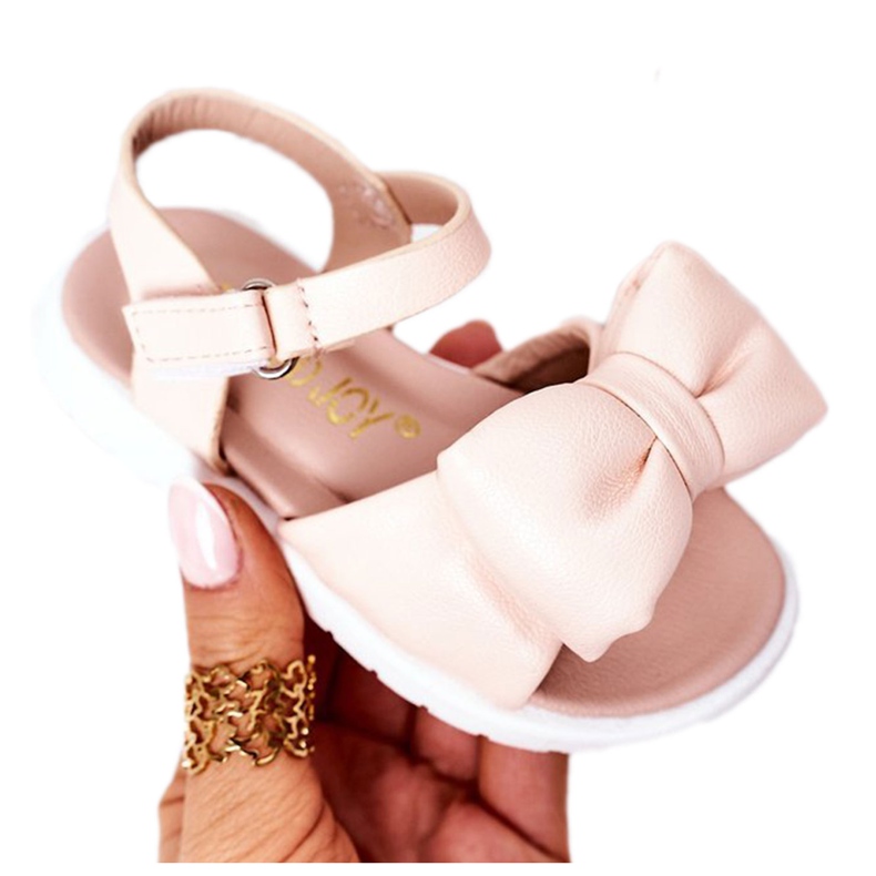 FR1 Sandalen für Kinder mit Schleife Rosa Abbie