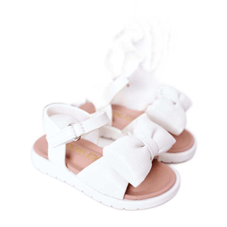 FR1 Kindersandalen mit weißer Abbie-Schleife