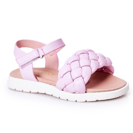 FR1 Sandalen für Kinder mit geflochtener violetter Adella lila