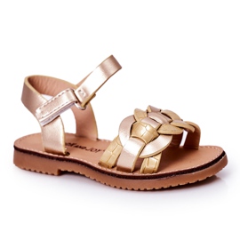 Kindersandalen mit Schlangenmuster Golden Baxlee