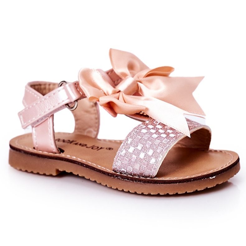 FR1 Sandalen für Kinder mit Schleife Pink Beebee rosa