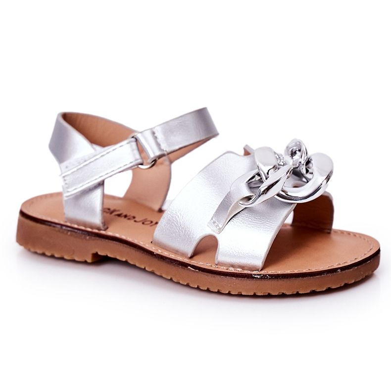 FR1 Kindersandalen mit Kette Silver Buffy silber-