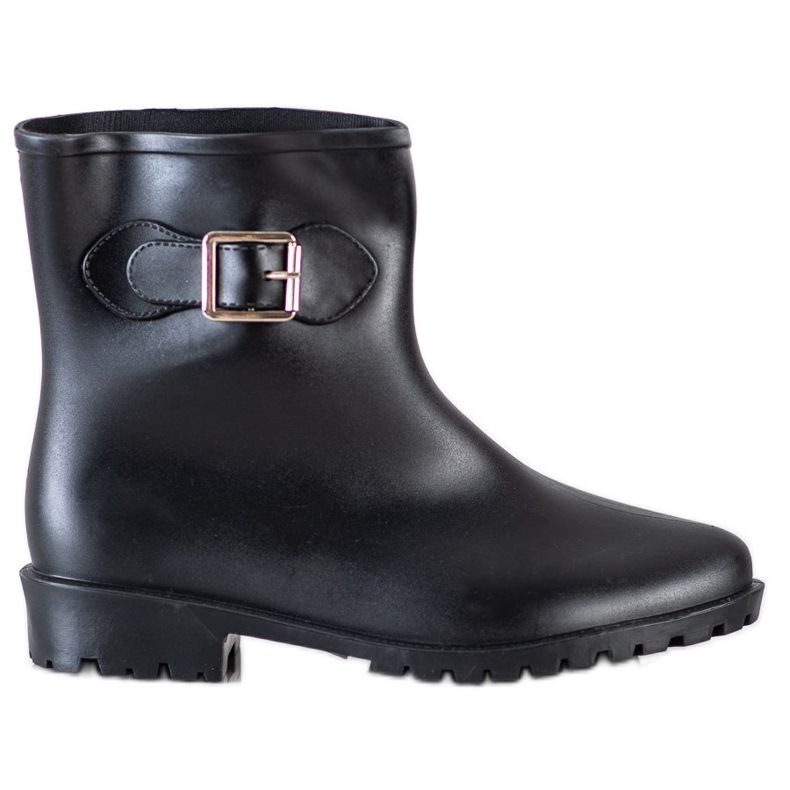 SHELOVET Galoschen mit dekorativer Schnalle schwarz