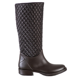 SHELOVET Hohe, gesteppte Galoschen braun