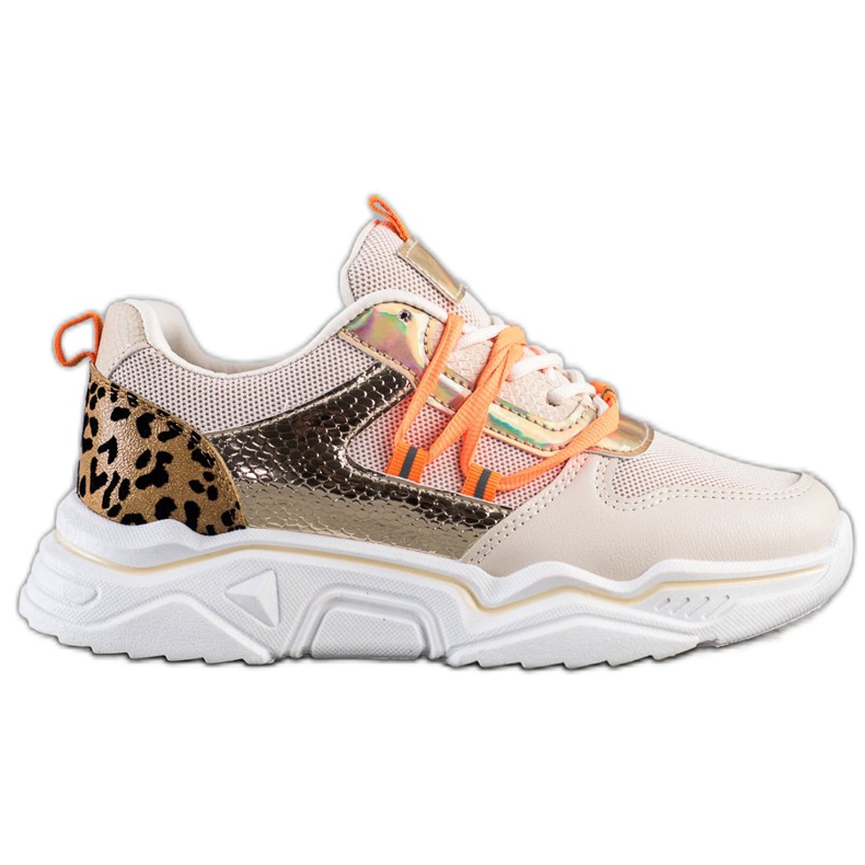 SHELOVET Sneakers mit Leopardenmuster braun
