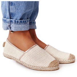 Espadrilles auf Strohsohle Lu Boo Ecru beige