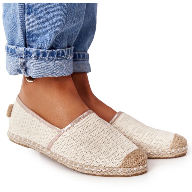 Espadrilles auf Strohsohle Lu Boo Ecru beige