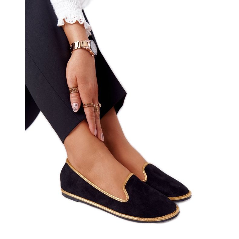 Damen Wildleder Loafer Lu Boo Schwarz