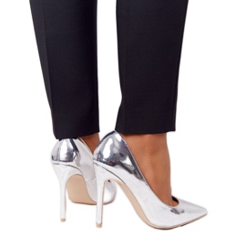 Elegante Lackierte High Heels Lu Boo Silber