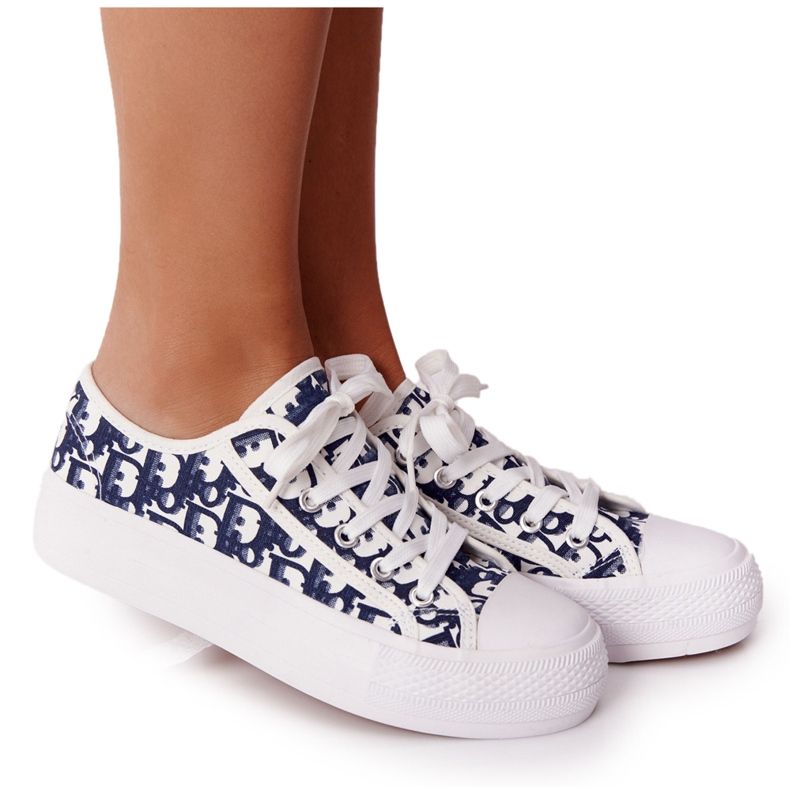PS1 Sneakers für Damen in Weiß und Marineblau Daphne navy blau