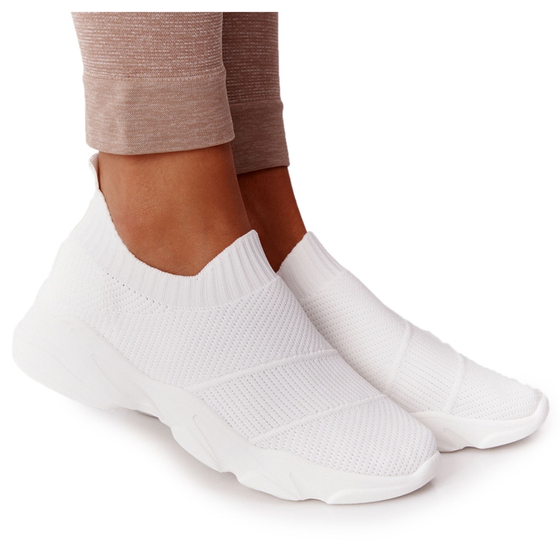 PS1 Damen Sportschuhe Slip-on Weiß Yoga Klasse